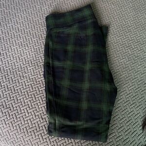 LOFT Dark Plaid Fancy Leggings
